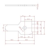 ジョー・プリンス竹下 Lー20A t=3 止金 3mm厚 1060201202 1セット(100個)（直送品）