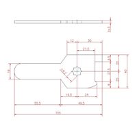 ジョー・プリンス竹下 Lー20B t=3 止金 3mm厚 1060203202 1セット(100個)（直送品）