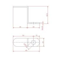 ジョー・プリンス竹下 Lー28ー5 止金 曲 50×42.5 1060280205 1セット(100個)（直送品）