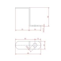ジョー・プリンス竹下 Lー28ー4 止金 曲 50×48 1060280204 1セット(100個)（直送品）