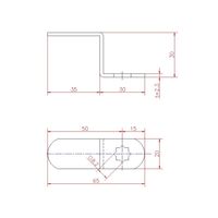 ジョー・プリンス竹下 Lー28ー7 止金 曲 50×30 1060280207 1セット(100個)（直送品）