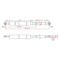 ジョー・プリンス竹下 Lー122Nー3 ガススプリング 627mm φ12.5×φ22 1061221203 1セット(5個)（直送品）