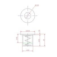 ジョー・プリンス竹下 Lー159ーSUS ステンレス落し壺 1061590300 1セット(20個)（直送品）
