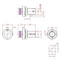 ジョー・プリンス竹下 Lー212ーC ミニダイヤル錠 Cタイプ(右向) 1062121110 1セット(10個)（直送品）