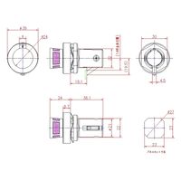 ジョー・プリンス竹下 Lー212ーB ミニダイヤル錠 Bタイプ(下向) 1062121150 1セット(10個)（直送品）