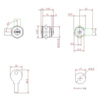 ジョー・プリンス竹下 Lー221ー1ーKD ディンプルロック L=15 鍵違い 1062211101 1セット(10個)（直送品）