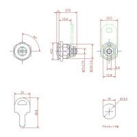 ジョー・プリンス竹下 Lー222ーKA ディンプルロック(止金ナシ)同一 700D 1062222100 1セット(20個)（直送品）
