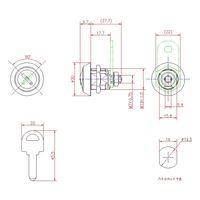 ジョー・プリンス竹下 Lー226ーKD 破壊防止ディンプルロック(止金ナシ)鍵違い 1062261100 1セット(5個)（直送品）