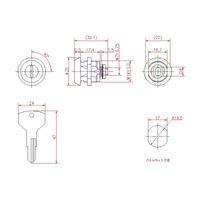 ジョー・プリンス竹下 Lー237ーBKーKA シャッター付カムロック 黒色被膜 同一 1062372400 1セット(10個)（直送品）