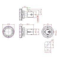 ジョー・プリンス竹下 Lー344S 薄型ミニダイヤル錠 鋼製扉用 1063441100 1セット(10個)（直送品）