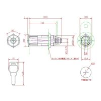 ジョー・プリンス竹下 Lー238ー2ーKA ディンプルロック 胴長 50mm 同一 1062382402 1セット(5個)（直送品）