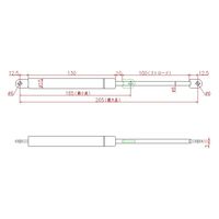 ジョー・プリンス竹下 Lー420Nー1 ガススプリング 265mm 1064201201 1セット(10個)（直送品）