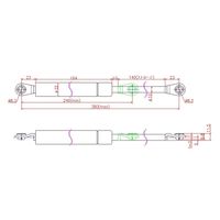 ジョー・プリンス竹下 Lー421ー2 ガススプリング 380mm 1064210202 1セット(5個)（直送品）
