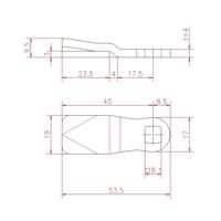 ジョー・プリンス竹下 Lー545ー2 止金 45×3mm 1065450202 1セット(100個)（直送品）