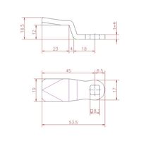 ジョー・プリンス竹下 Lー545ー4 止金 45×12mm 1065450204 1セット(100個)（直送品）