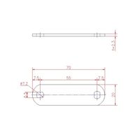 ジョー・プリンス竹下 Lー555ー1 カムロック用長止金 70mm 1065550201 1セット(100個)（直送品）