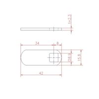 ジョー・プリンス竹下 Lー557ーSUSー2 ステンレスカムロック用止金 □8.9 32mm 1065570302 1セット(100個)（直送品）