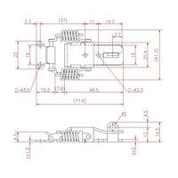 ジョー・プリンス竹下 PPー21Kー1 鉄クリップパッチン 鍵穴付 小 1050212201 1セット(50個)（直送品）