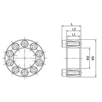 ソンイル機工 A.P. LOCK SAPLーDシリーズ SAPLーD1ー30X55 1個（直送品）