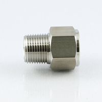 エスコ R 1/4”x G 1/4” 中間ニップルソケット(ステンレス製) EA141AY-272 1セット(5個)（直送品）