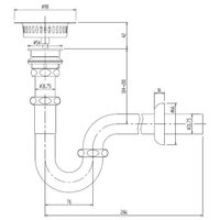エスコ P型排水トラップ EA468CJ-237 1個（直送品）