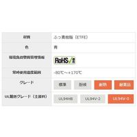 エスコ 100x2.5mm 結束バンド(耐熱・耐候・耐薬/100本 EA475FX-10 1袋(100本)（直送品）