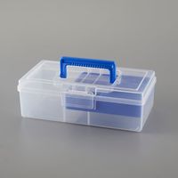 エスコ 270x147x 87mm 工具箱(中皿付/青) EA505MC-11 1セット(10個)（直送品）
