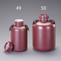 エスコ φ305x450mm/20L 遮光型広口ポリ容器(取手付 EA508AK-50 1個（直送品）
