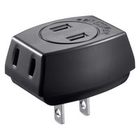 サンワサプライ トリプルタップ ブラック 2P式3個口 TAP-AC3BKN2 1個