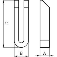 エスコ M 6x 60mm テーパーフォーククランプ EA637CC-6 1セット(5個)（直送品）
