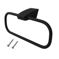 エスコ 200mm タオル掛け(マットブラック) EA638LE-174 1個（直送品）