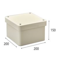 エスコ 200x200x150mm 防水プルボックス(正方形/ノック無) EA947HC-124 1個（直送品）