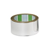 エスコ 50mmx10m 軟質アルミ箔粘着テープ(光沢厚手) EA944SE-106 1セット(5巻)（直送品）