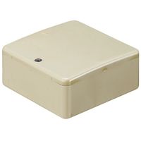 エスコ 中形四角アウトレットボックス(浅型/ノック無/ベージュ) EA947HB-3 1セット(10個)（直送品）
