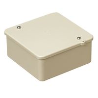 エスコ 中形四角アウトレットボックス(浅型/ノック無/ベージュ) EA947HB-63 1セット(10個)（直送品）