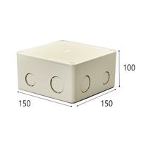 エスコ 150x150x100mm プルボックス(正方形/ノック付) EA947HC-213 1セット(5個)（直送品）