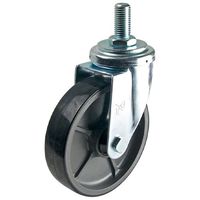 エスコ 125mm キャスター(自在金具・ねじ式・ウレタン) EA986PT-337 1個（直送品）