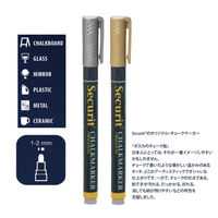 Securit チョークマーカー(スリム)ゴールド&シルバー各1本/箱 BL-SMA100-V2-GDSL 1箱(2本入)