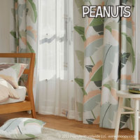スミノエ PEANUTS セミオーダー カーテン ワイルドリーフ 2000×1400mm グリーン １セット(2枚入)（直送品）