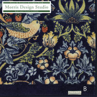 【並行輸入品】川島織物セルコン モリスデザインスタジオ いちご泥棒 キッチンマット 1200×500mm ブルー FT1702_17B 1枚（直送品）