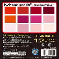 トーヨー タント12カラーペーパー 15.0cm 赤 068001 1袋(48枚)
