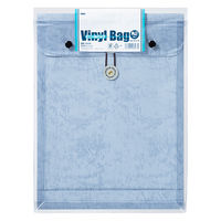 オキナ ビニールバック 角2 ブルー VB2EB 1枚