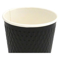 ケーピープラテック エンボススリーブ紙カップ　ブラック　４００ｍｌ 54514 1包（50枚）（直送品）