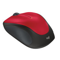 ロジクール（Logicool） 無線（ワイヤレス）マウス M235 3ボタン 左右対称 電池式 2年保証 レッド M235NRD