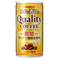 【缶コーヒー】サンガリア コクと香りのクオリティコーヒー 微糖 185g 1箱（30缶入）