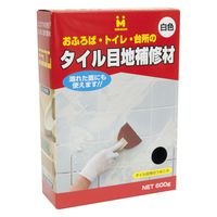 タイル目地材 白・600g タイル 目地 ヒビ割れ 補修 速乾 お風呂 1セット（3個） 日本ミラコン産業