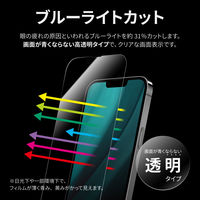 MSソリューションズ iPhone 14 Plus/13 Pro Max ガラスフィルム 全画面 BL LN-IA22FGB 1個