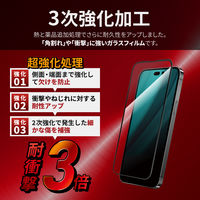 MSソリューションズ iPhone 14ProMax ガラスフィルム 全画面 ソフトフレーム 3次強化 LN-IL22FGTS 1個（直送品）