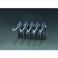 エスコ 75mm シングルフック(5本) EA661CE-75 1セット(25本:5本×5パック)（直送品）