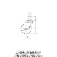 エスコ 65mm キャスター(自在金具・ブレーキ付・パイプ用) EA986PT-861 1セット(4個)（直送品）